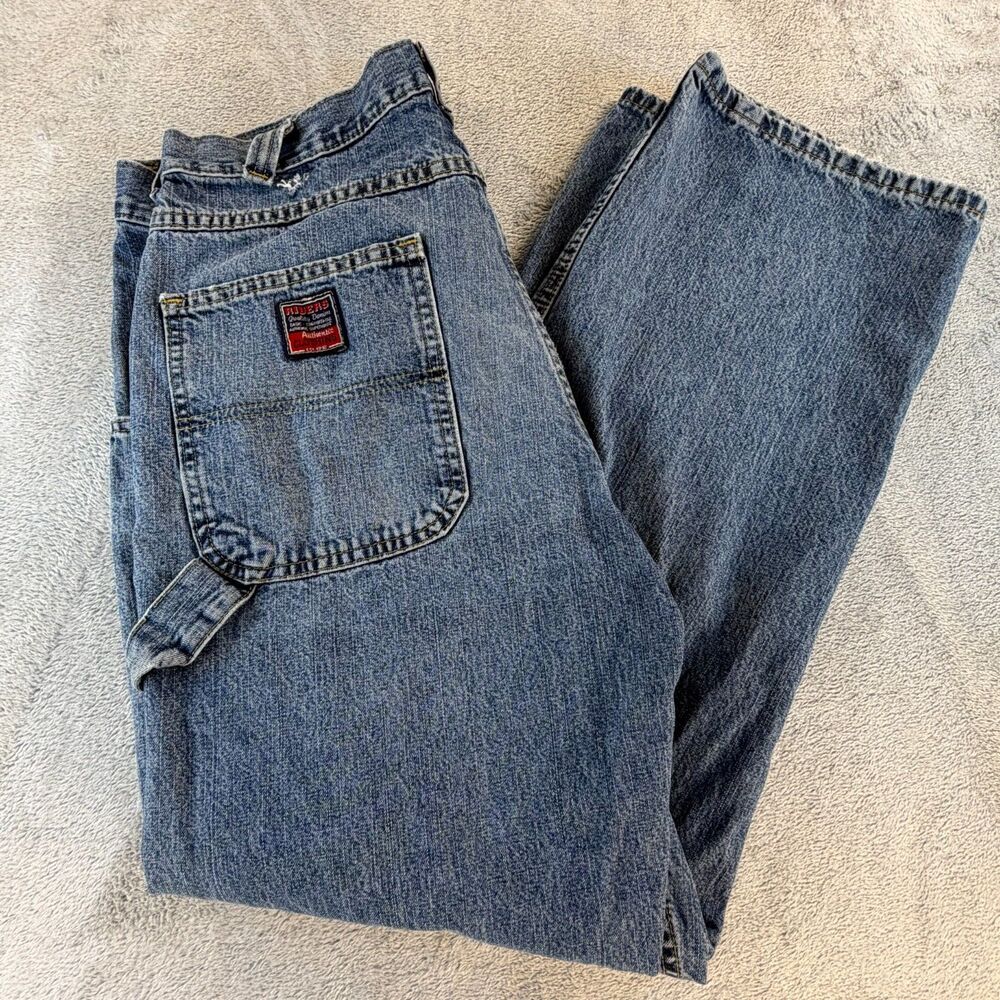 Riders Carpenter Jeans Men 36x32 Vintage Union Made USA Wide Leg 90's Y2K Skater